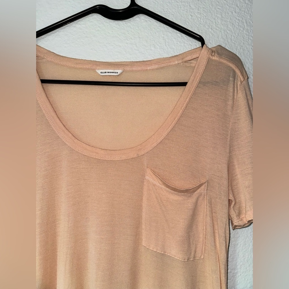 Club Monaco women’s shirt- size small- cantaloupe color - Picture 3 of 5